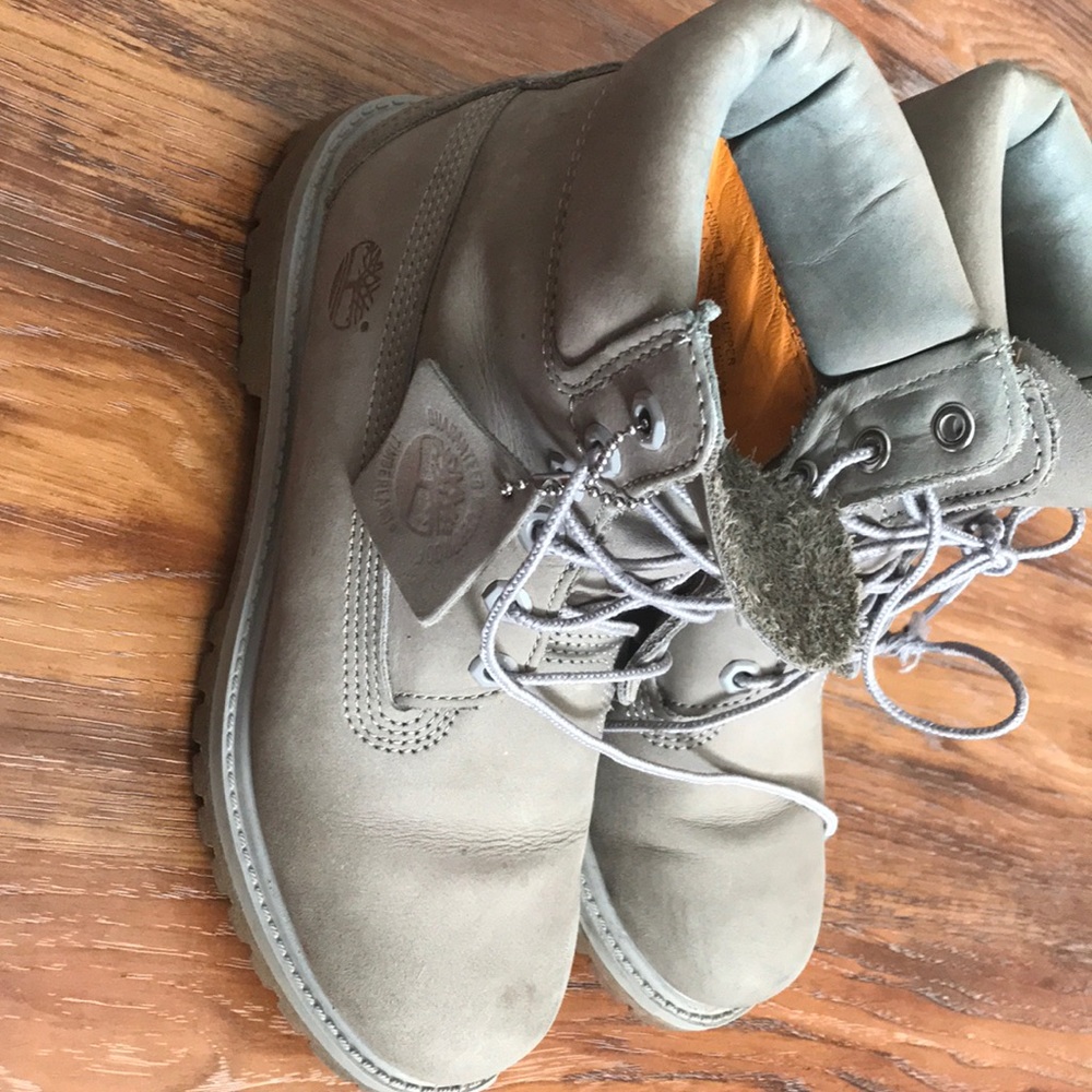 Grey timberland boots